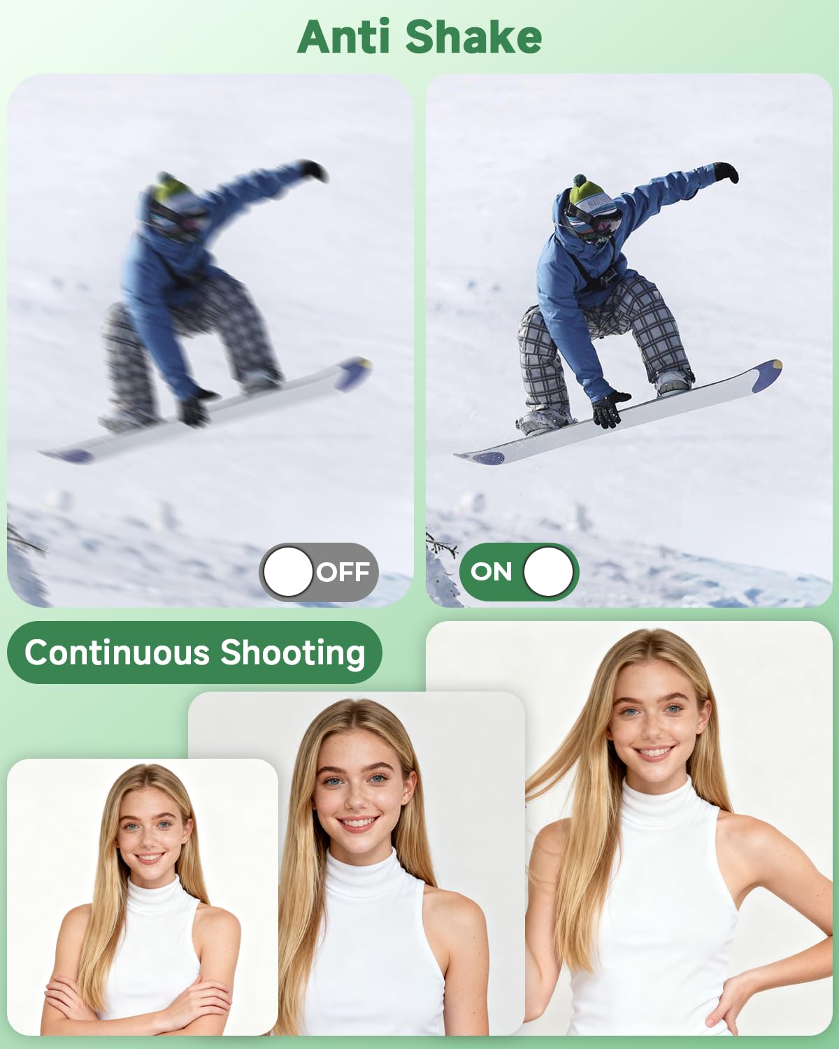 ceye lens and 16x zoom close-up highlighting zoom capability and clarity