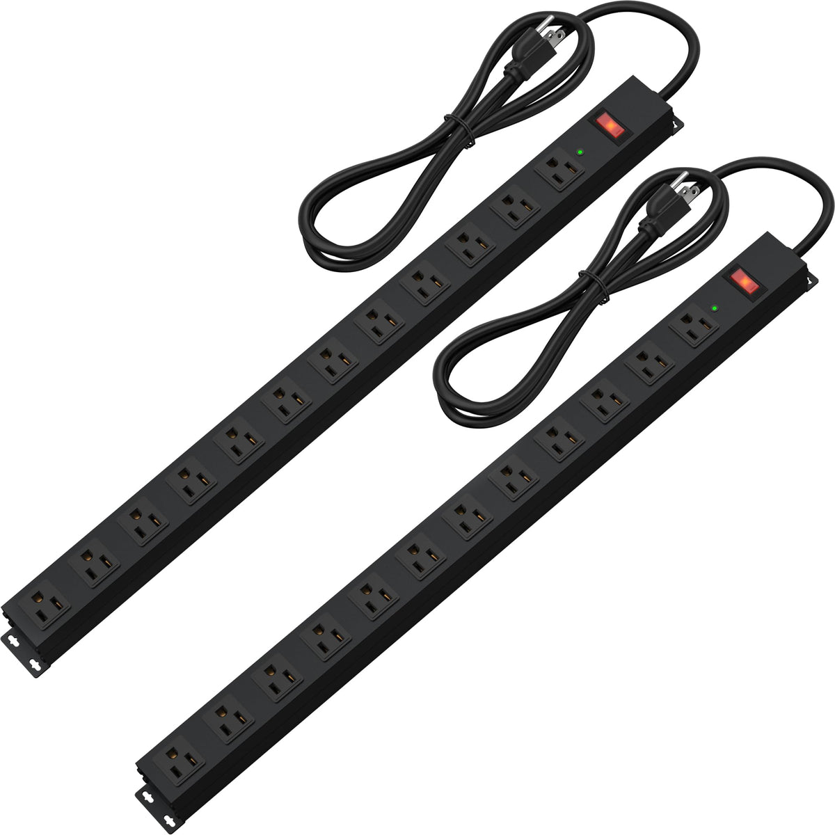 CFMASTER 12-outlet power strip with wide-spaced outlets for a tidy workstation