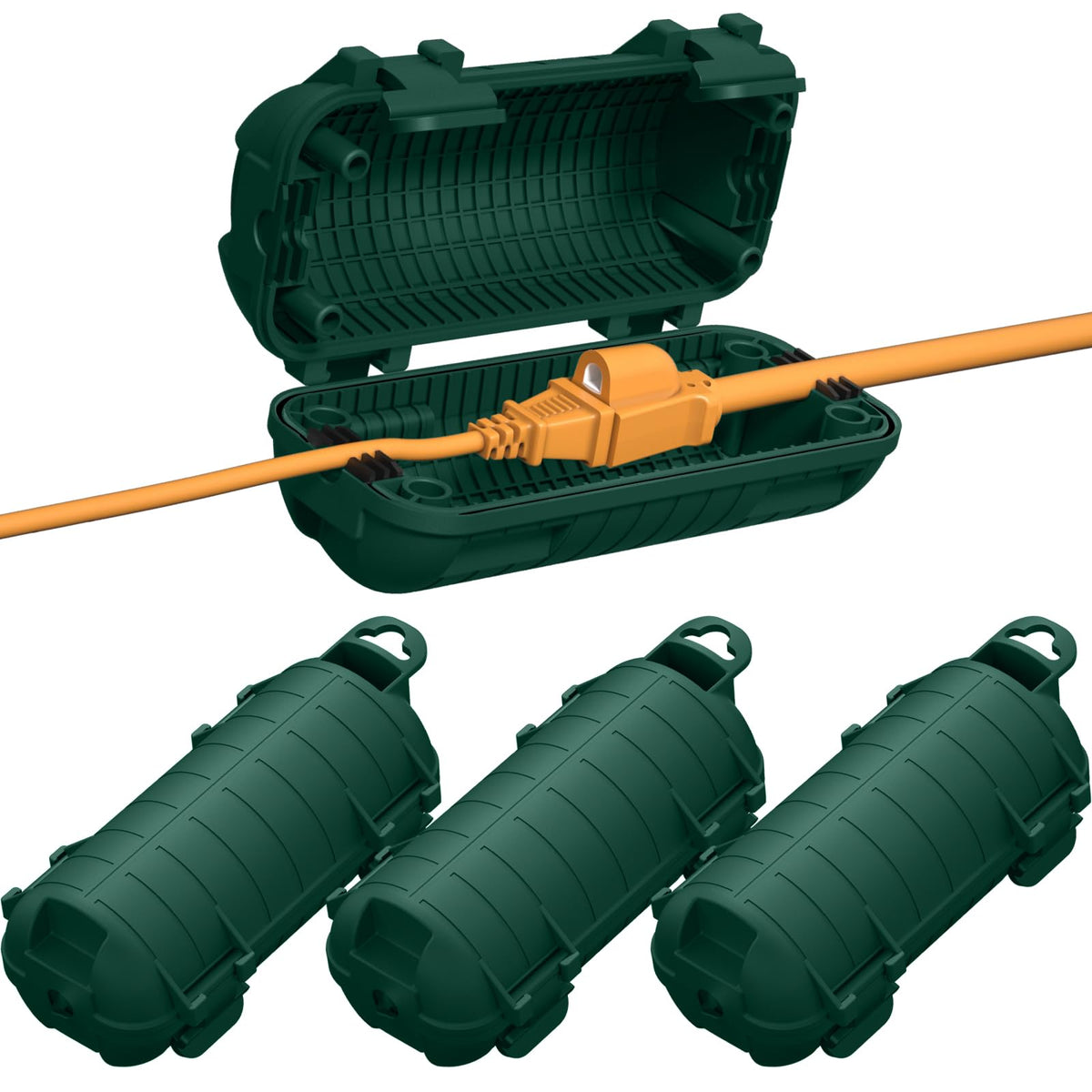 CFMASTER extension cord cover outdoor 4-pack front view protects cords outdoors.