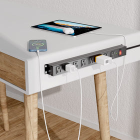 CFMASTER long 14 AWG cord power strip offers flexible placement options.