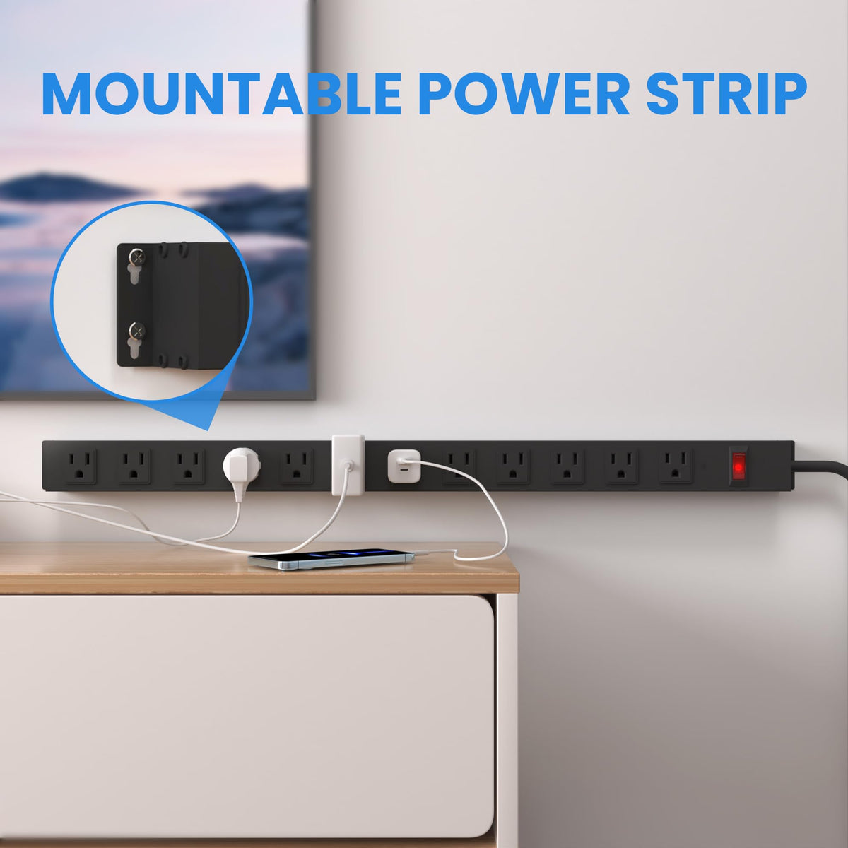 CFMASTER mounted under a workbench showing secure attachment and tidy wiring