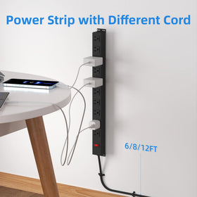CFMASTER detail of widely spaced outlets accommodating large adapters without blocking neighbors