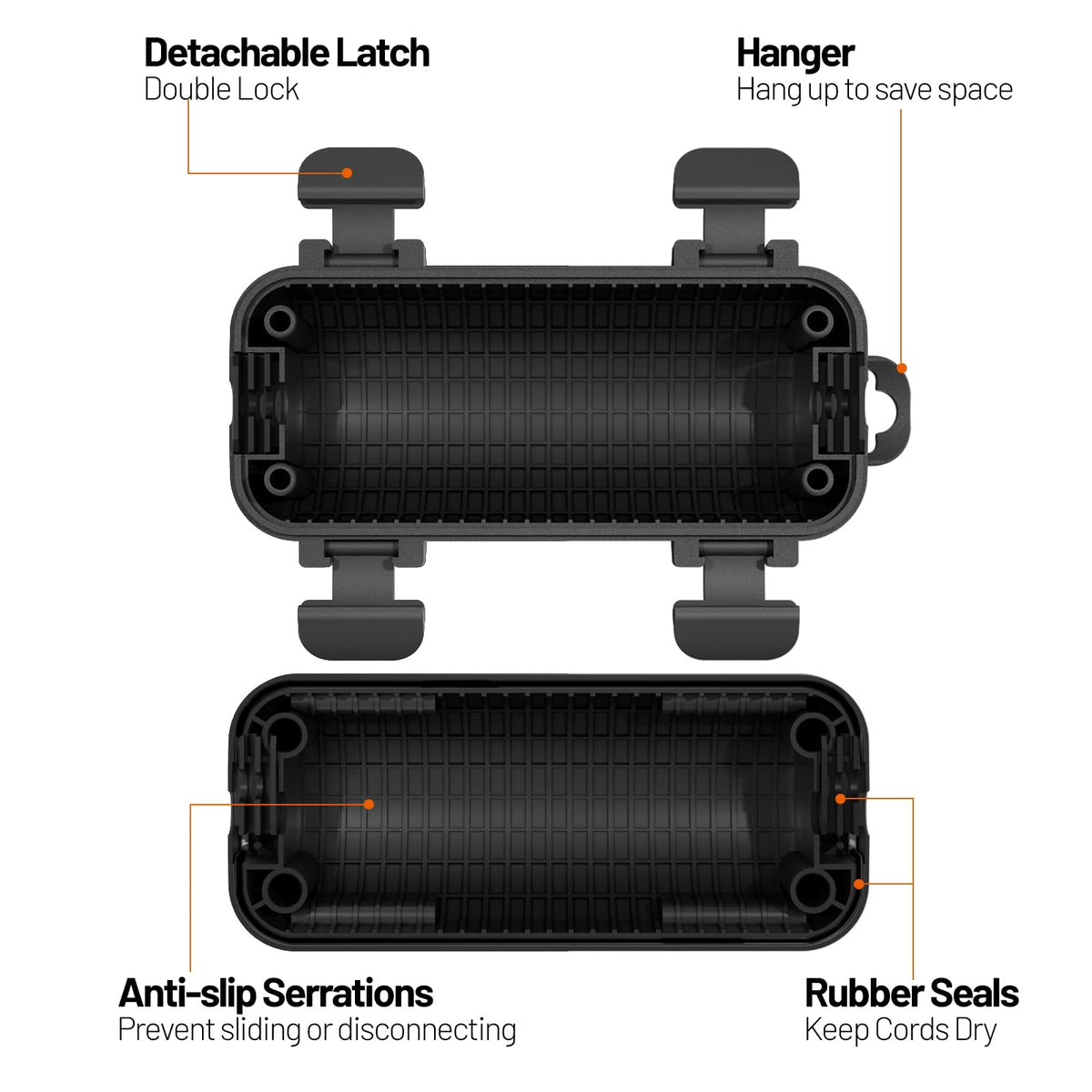 CFMASTER weatherproof cord box ideal for camping, holidays, or home projects.