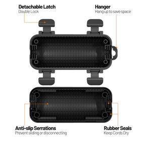 CFMASTER weatherproof cord box ideal for camping, holidays, or home projects.