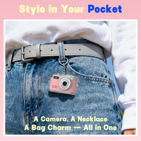 Cfulan Keychain Camera 32gb memory stores hours of retro videos and photos.
