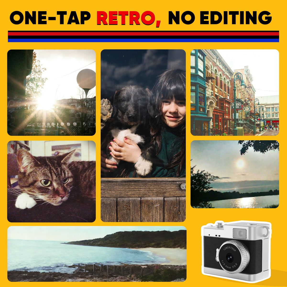 Cfulan mini keychain camera showing 2MP photo with retro vibe