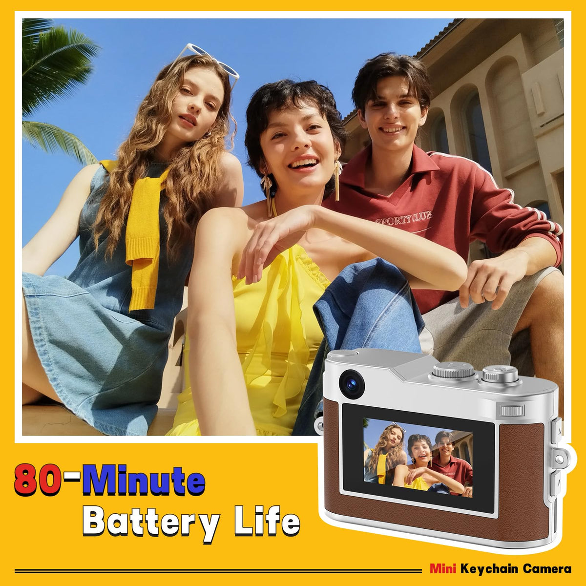 Cfulan mini keychain camera includes 32GB storage for memories