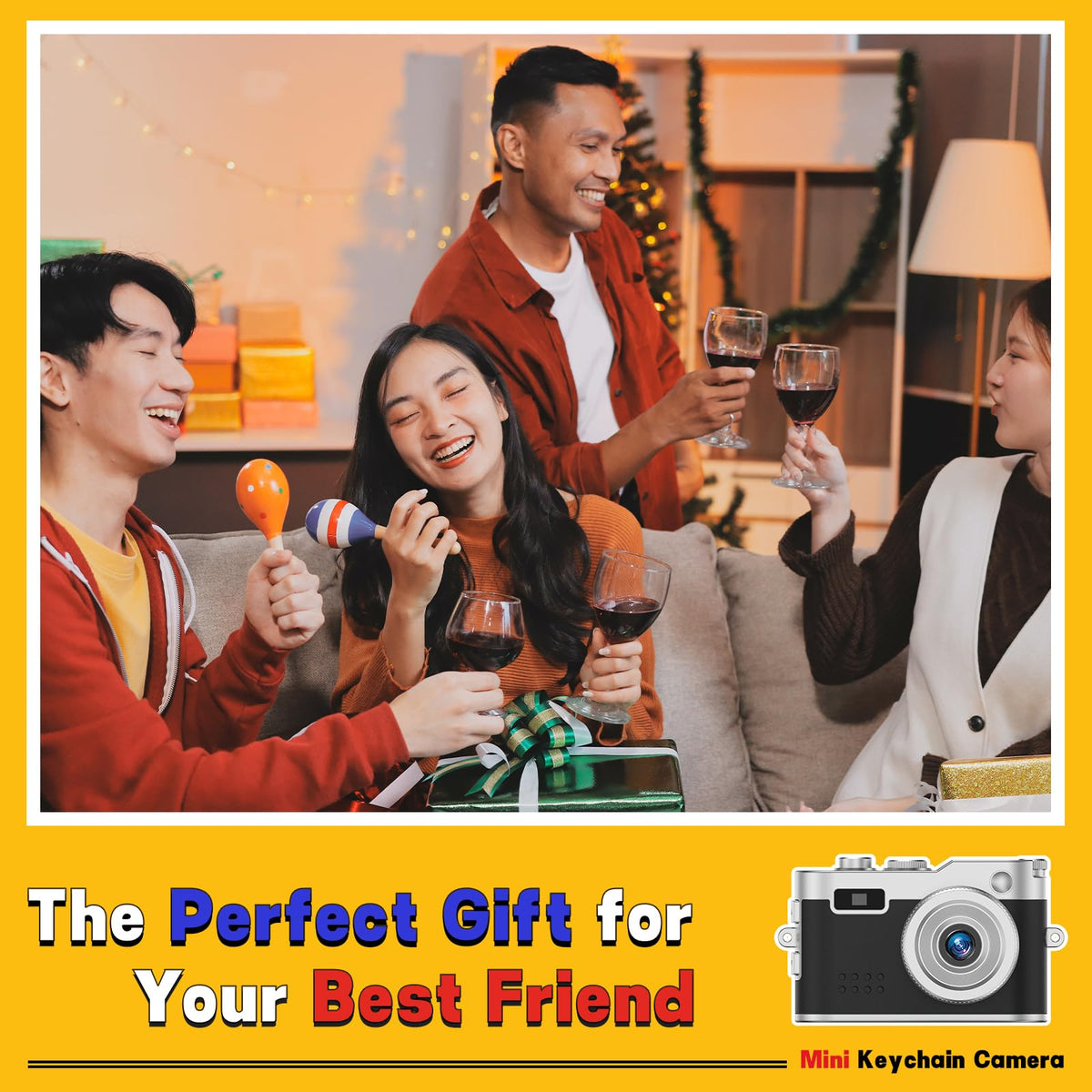 Cfulan Y2K mini keychain camera pocket-sized device for spontaneous moments.