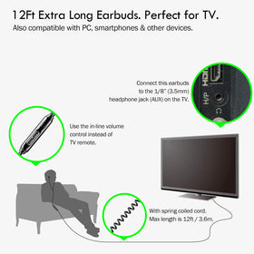 ChangGeek CGS06 12ft coil cable for relaxed sofa viewing
