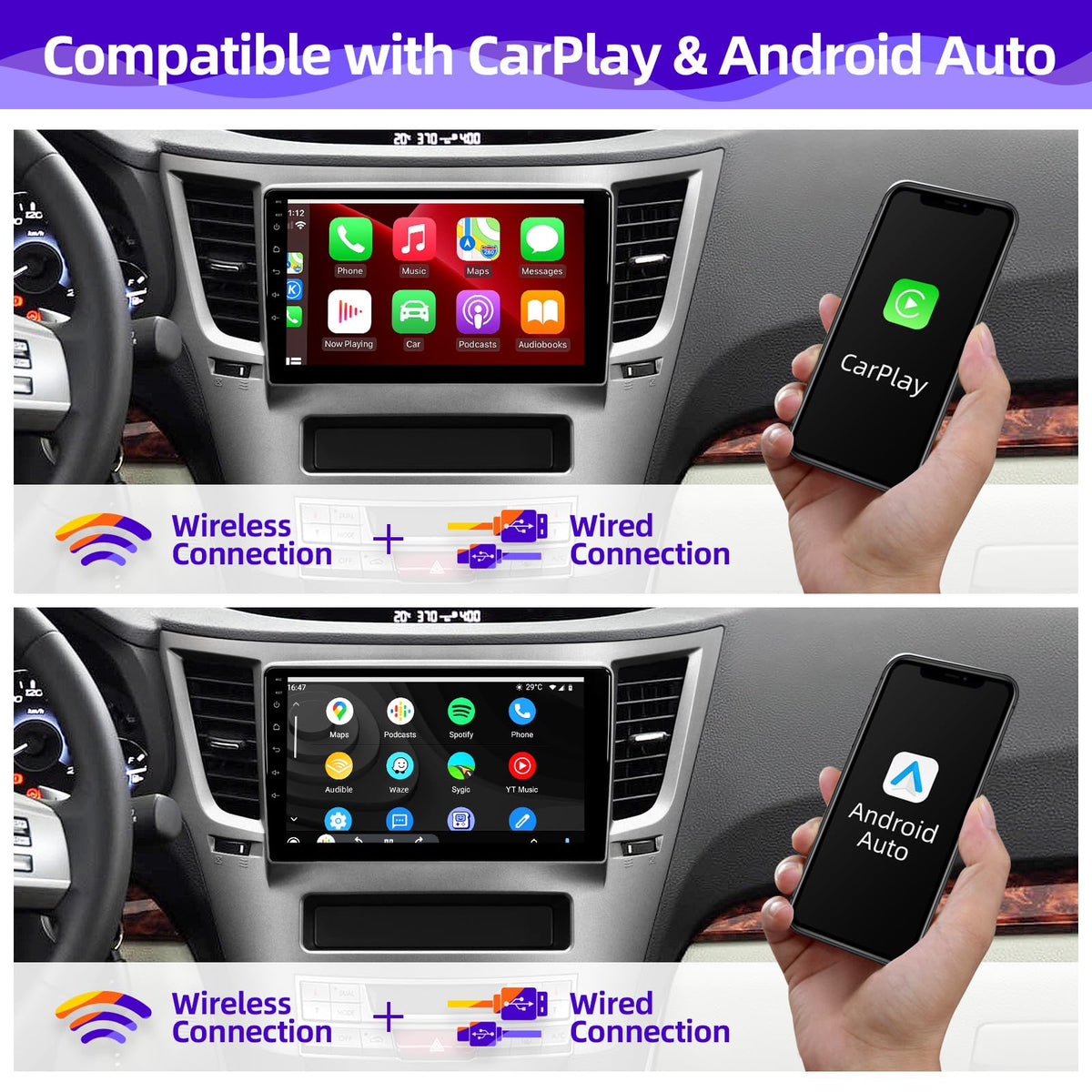 CGOGC dashboard display of Android Car Radio providing clear menu navigation