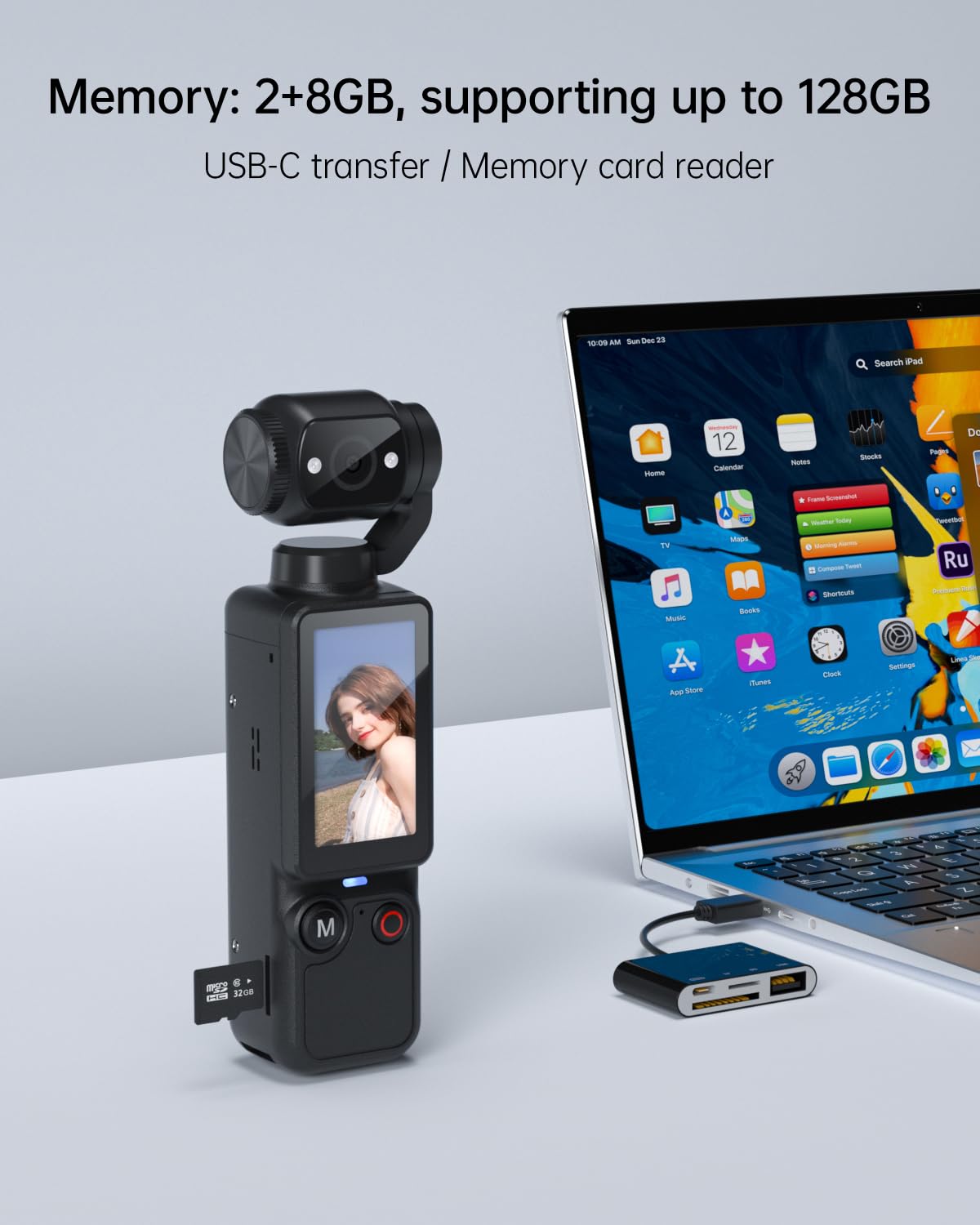 CGXUED camera with 32GB card and accessories for immediate recording start