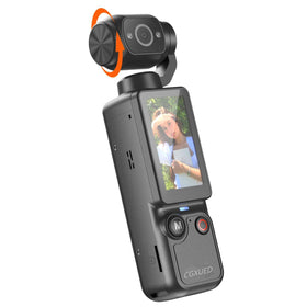 CGXUED front view showing compact camera and easy grip for portable filming