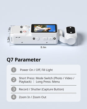 CGXUED side grip showing one-button control and comfortable handheld benefit