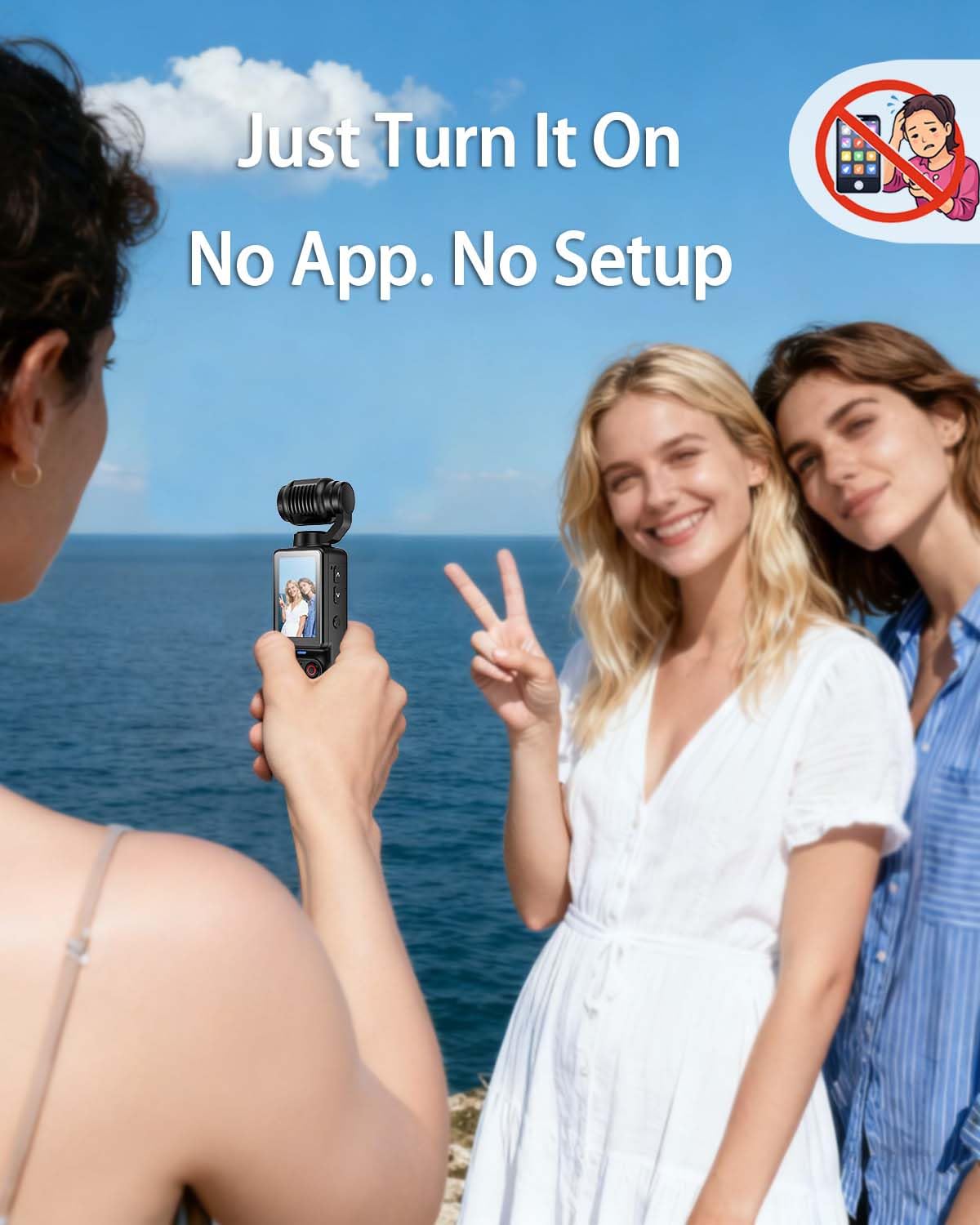 CGXUED held in hand to show pocket-friendly size and easy one-handed use