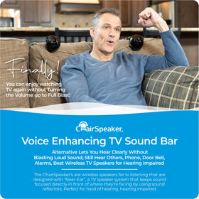ChairSpeaker CS3 wireless transmitter uses infrared tech for long-range clarity.