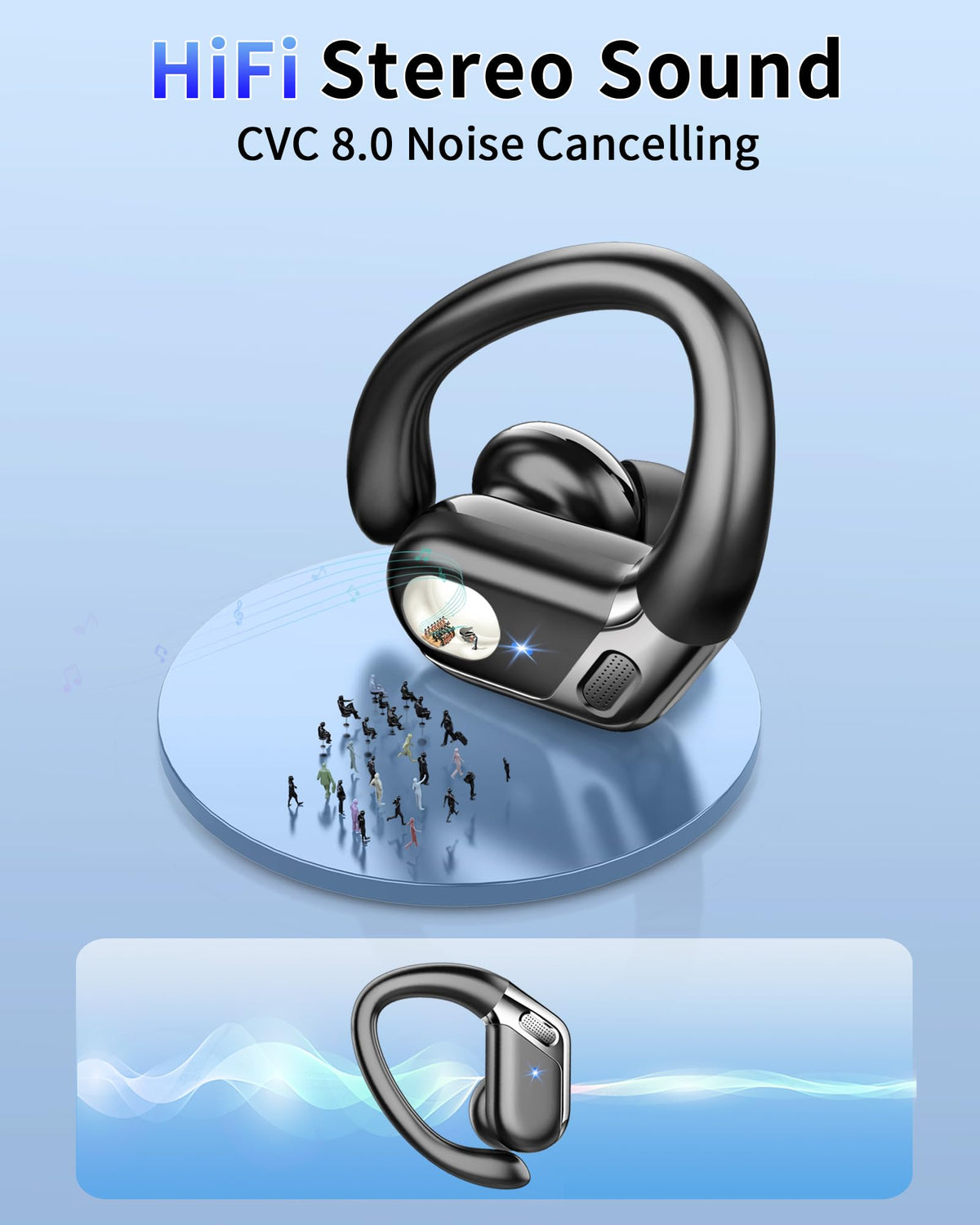 chalvh Ear Buds offer up to 50 hours of playback with the case.