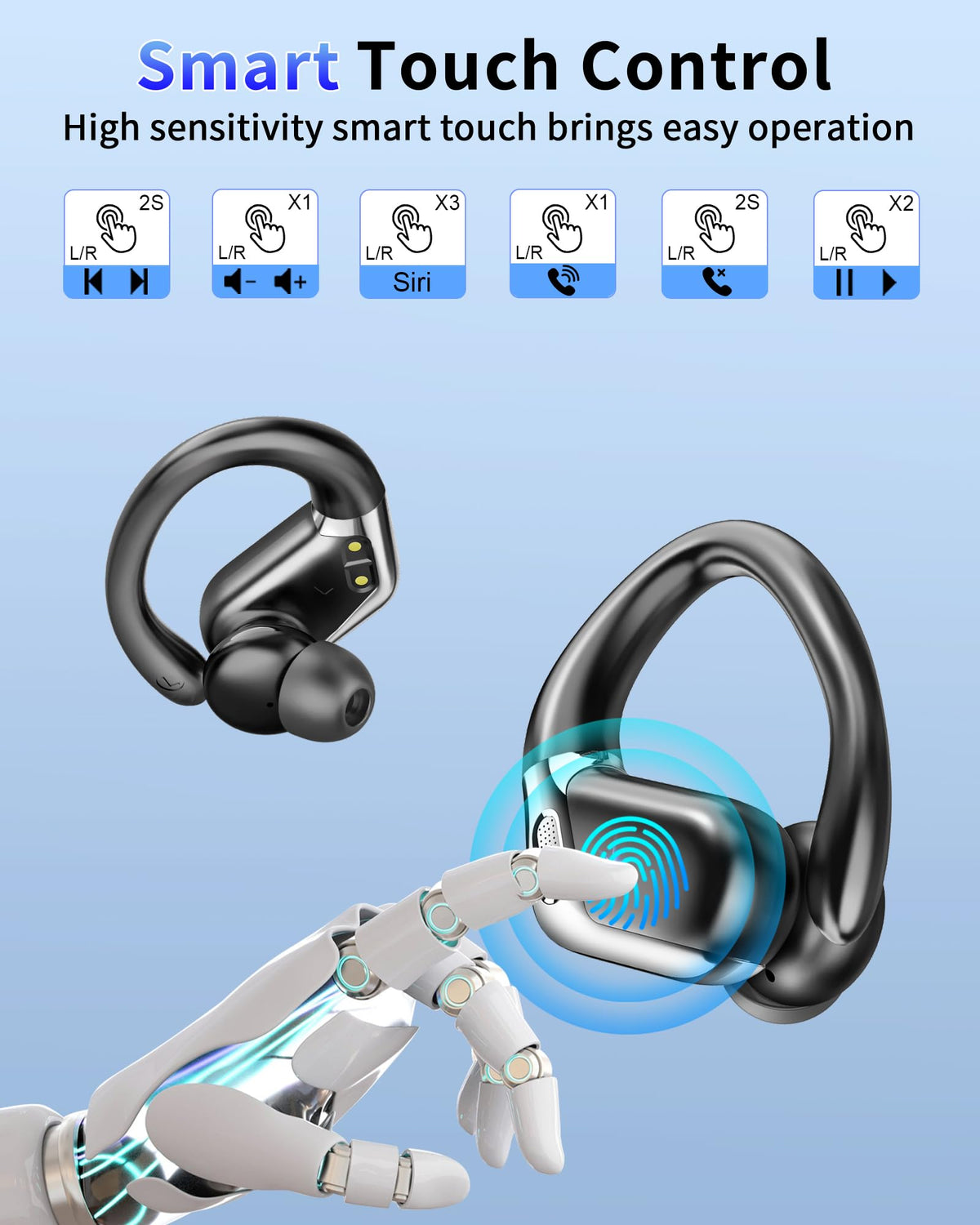 chalvh Ear Buds IP7 waterproof design withstands sweat and rain.