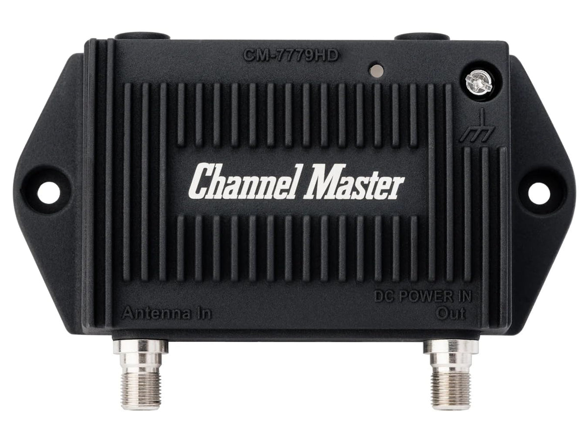 Channel Master PreAmp 1-1 Port - front view improves reception on weak signals
