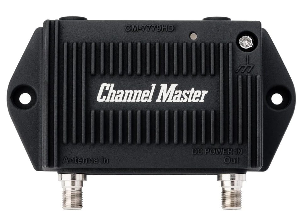 Channel Master PreAmp 1-1 Port - front view improves reception on weak signals