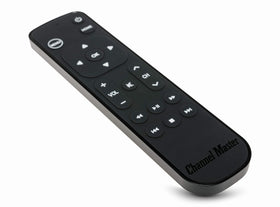 Channel Master Simple Remote for Apple TV with quick-start impression and navigation