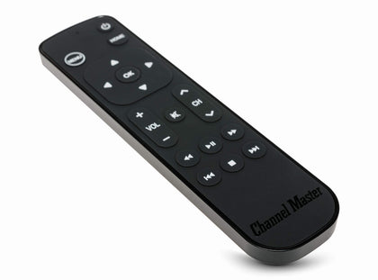 Channel Master Simple Remote for Apple TV with quick-start impression and navigation