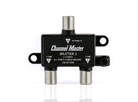 Channel Master Splitter 2 front view, compact design for outdoor antenna setups.