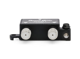 Channel Master Splitter 2 indoor setup distributing signal to two TVs with low loss.