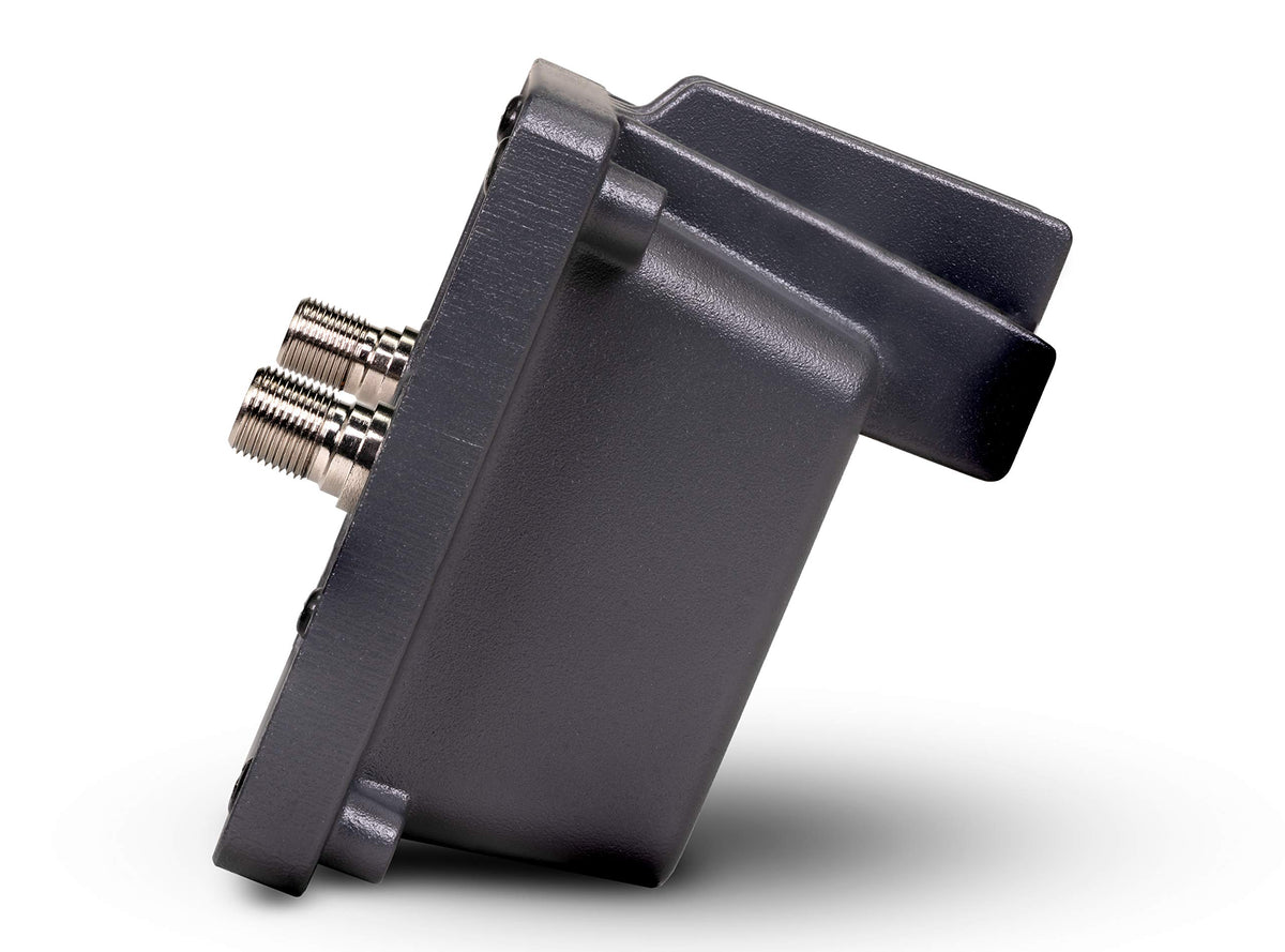 Channel Master mast-mounted Titan 2 installed near antenna boosting weak channels