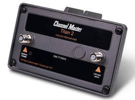 Channel Master indoor power supply powering mast amplifier for consistent reception