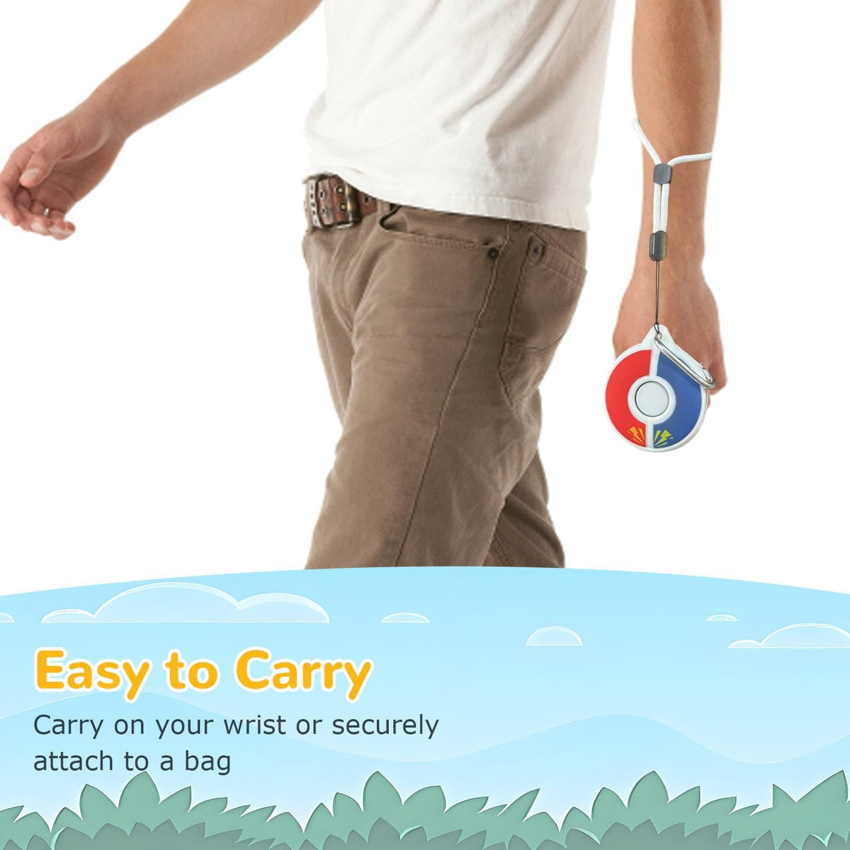 Chanvoo wrist strap and keychain detail offering wearable carry convenience