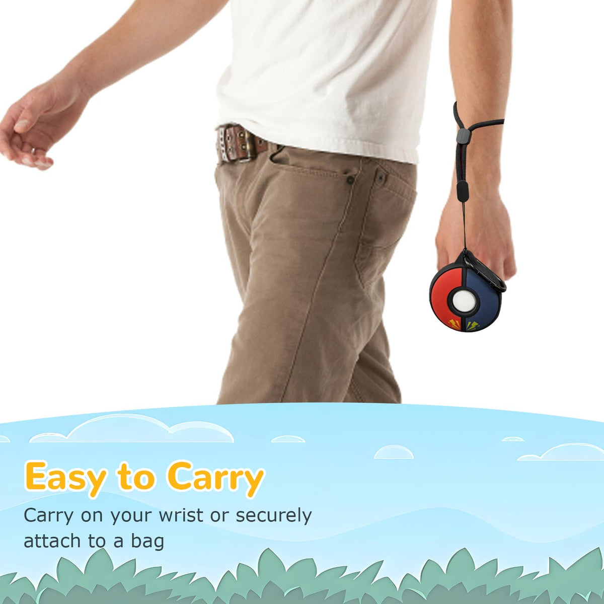 Chanvoo wrist strap worn on wrist for hands-free carrying convenience