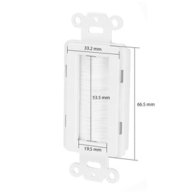 Chaosss & Decorator Brush Passthrough 5-pack white – compatible with standard Decora wallplates