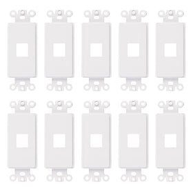 Chaosss keystone wallplate insert white front view for clean port organization.