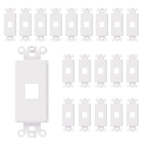 Chaosss keystone wallplate port insert in white, supports clean voice and data connections