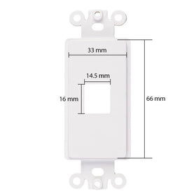 Chaosss keystone wallplate insert white pack of 10 for easy replacement.
