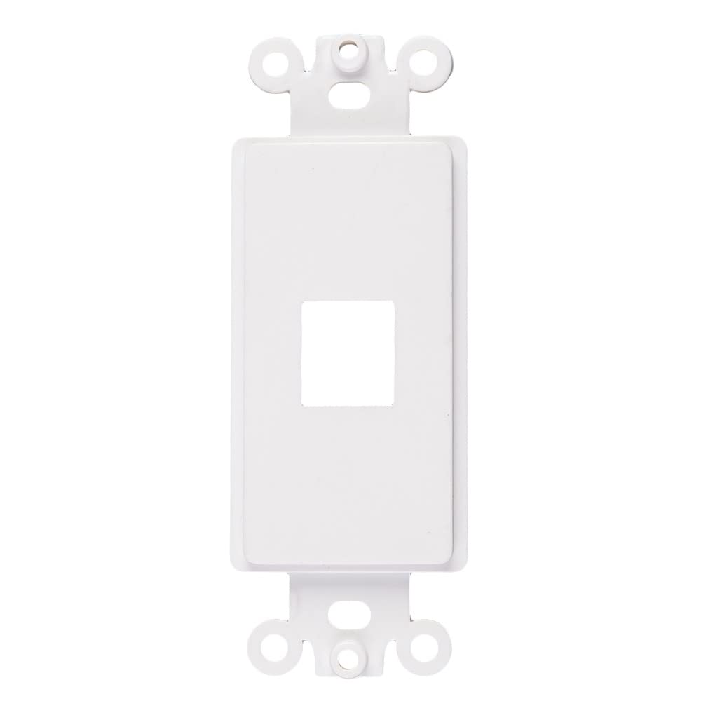 Chaosss wallplate insert close-up in white showing port interface