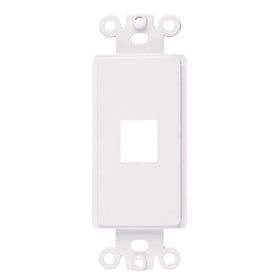 Chaosss wallplate insert close-up in white showing port interface