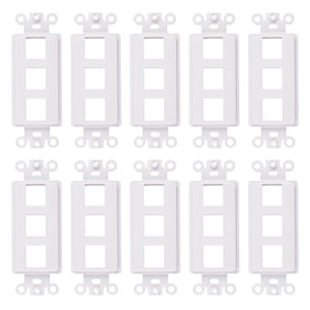 ChaosssCo 3-Port Decorator Keystone Insert demonstrating QuickPort compatibility with Decora plates