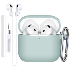 Charlam AirPods 4 case bluegreen front view with drop protection