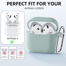 Charlam AirPods 4 case bluegreen side view anti-slip grip