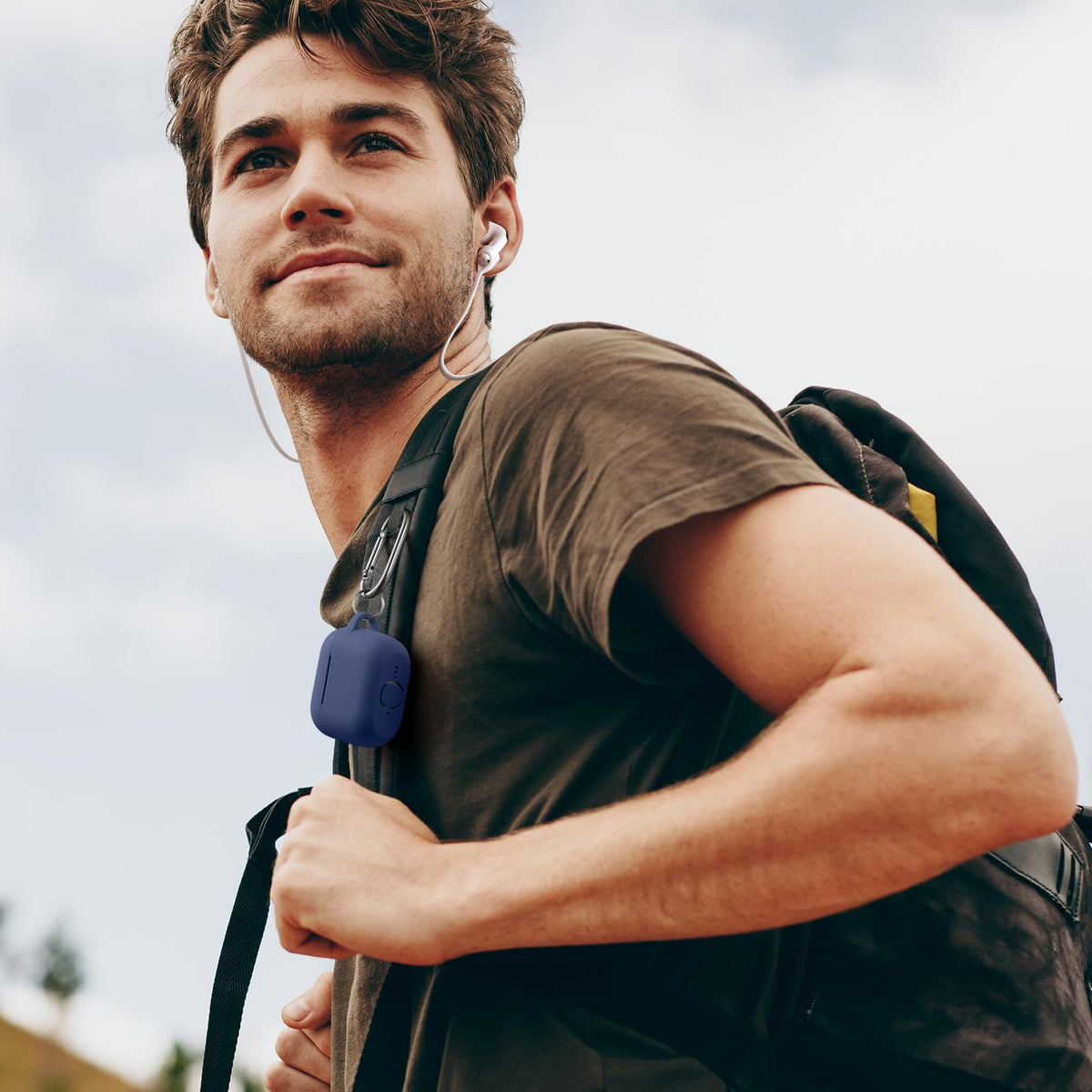 Charlam AirPods 4 anti-loss strap in use to prevent misplacing