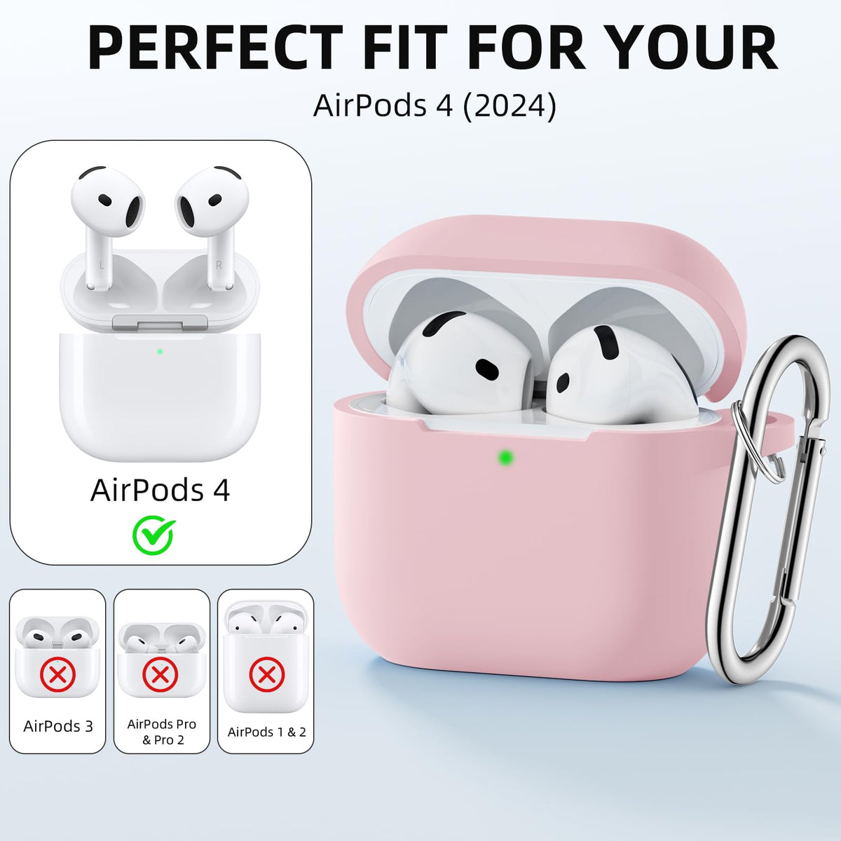 Shockproof protection keeps AirPods safe from drops and bumps.