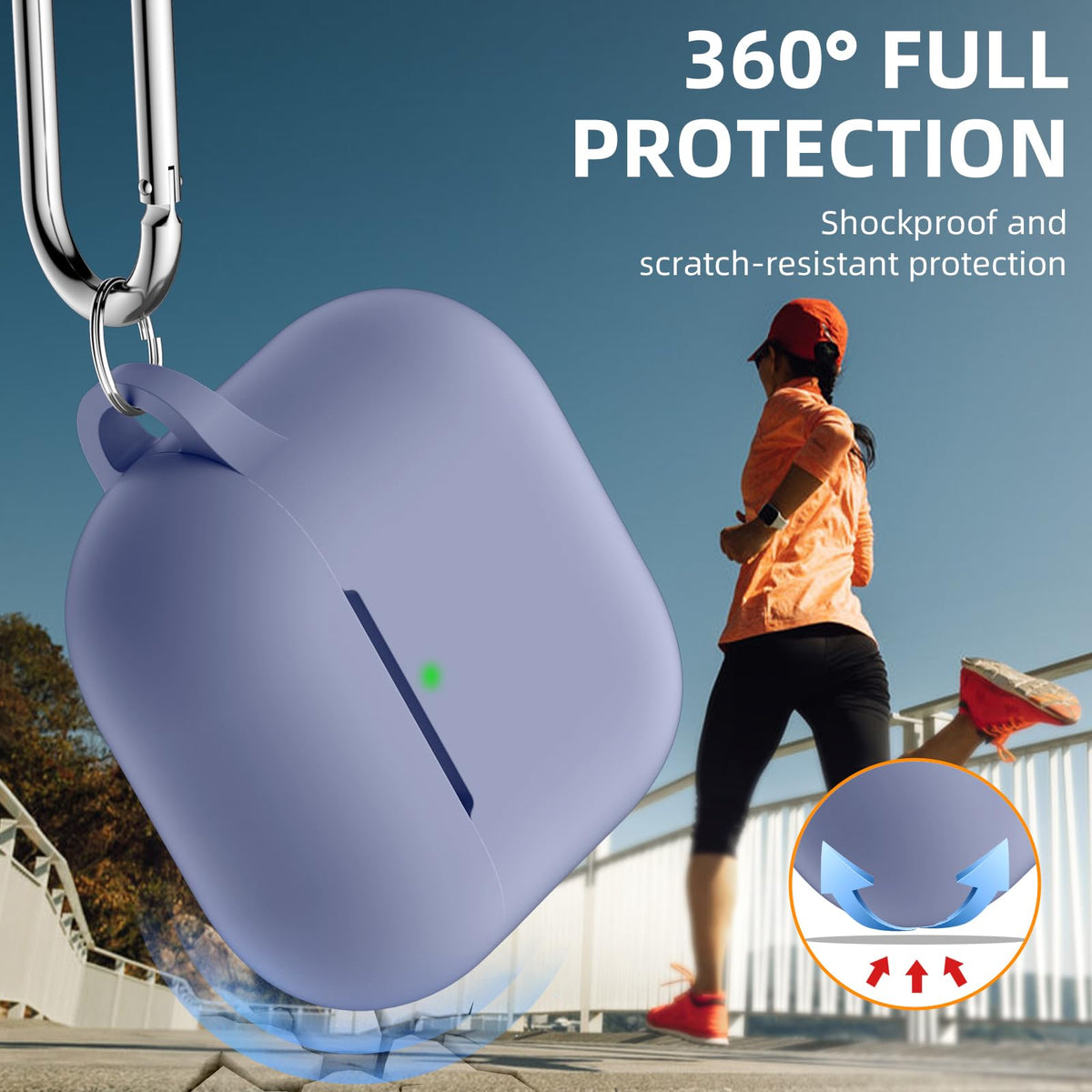 Charlam AirPods 4 case charging while attached, supports wireless charging.