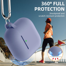 Charlam AirPods 4 case charging while attached, supports wireless charging.