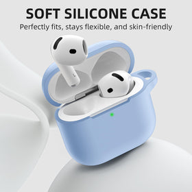 Charlam AirPods 4 sky blue case ideal for outdoor use and travel