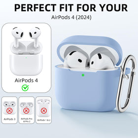 Charlam AirPods 4 sky blue keychain attachment for hands-free carry