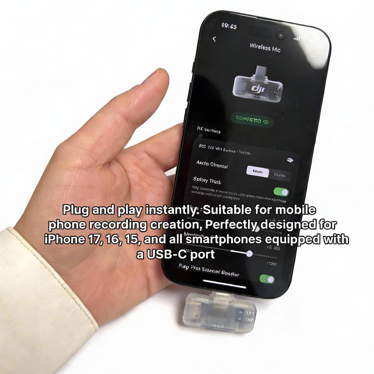 CharLok adapter next to ruler showing compact dimensions and lightweight portability benefit