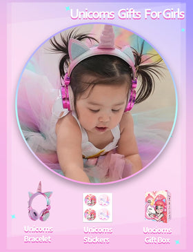 charlxee child wearing hot-pink headphones for comfortable use