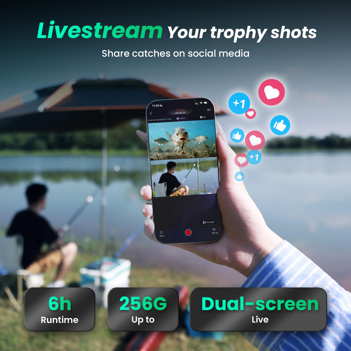 Chasing CF1 app enables remote viewing and instant sharing of underwater footage.