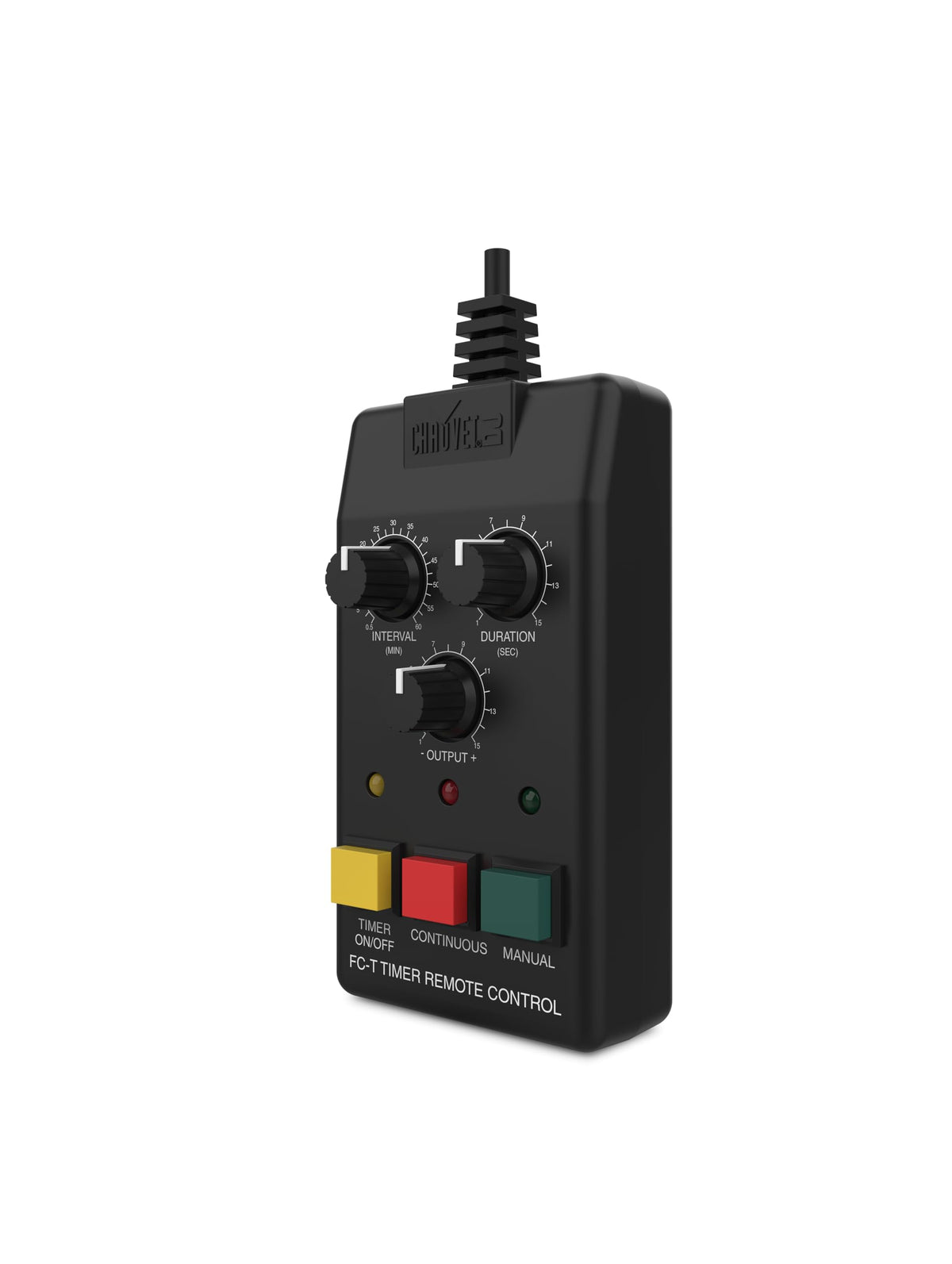 CHAUVET DJ FC-T rotary knobs detail for precise interval and duration control
